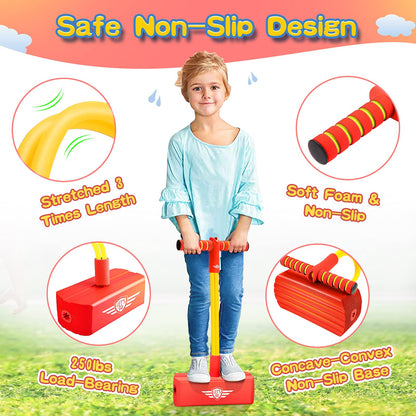 Toyzey outdoor toys for ages 3-12, including hopscotch, stilt sticks, and garden toys for girls aged 3-8. Great gifts for children aged 6-12.