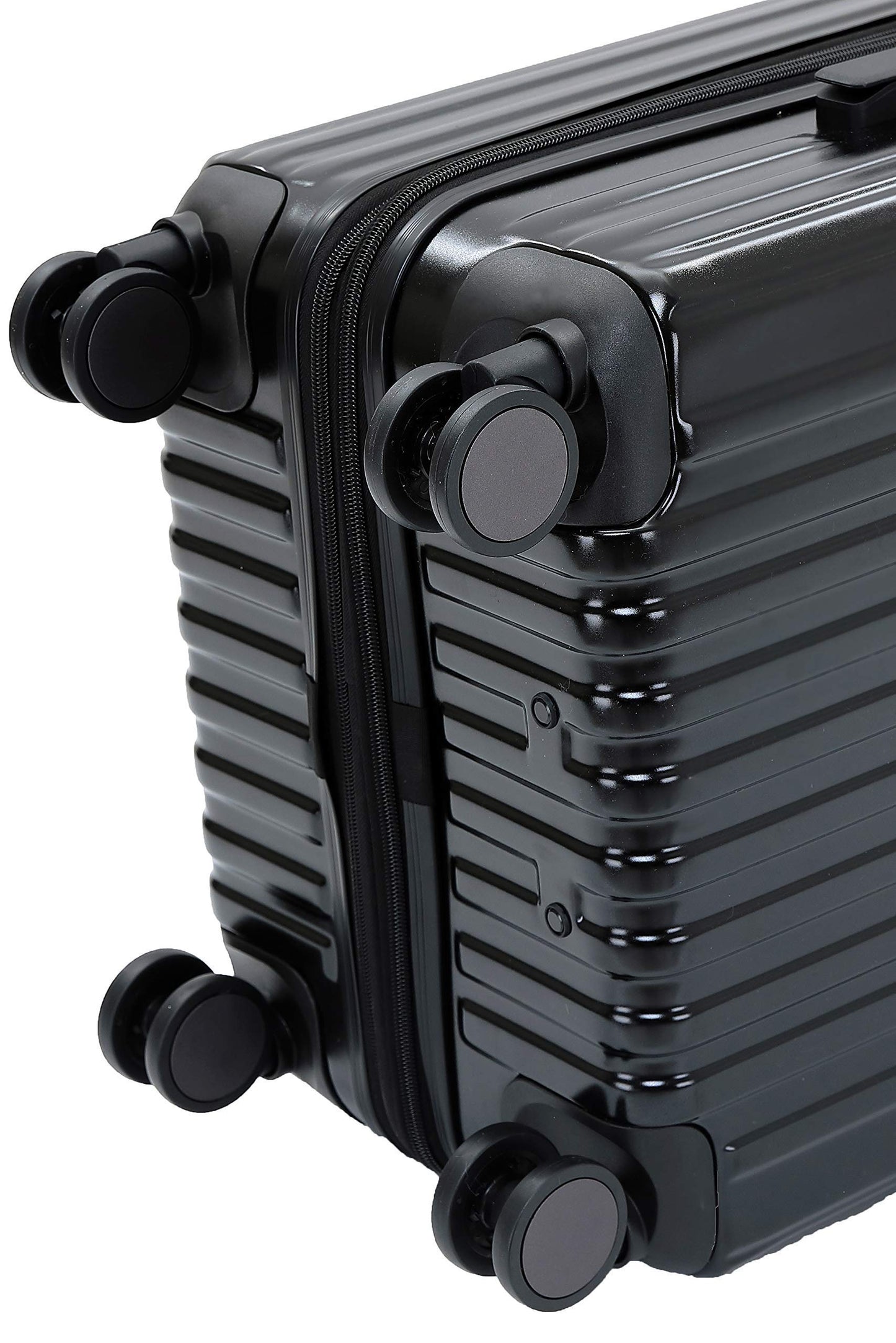 Münicase M816 TSA Lock Suitcase Luggage Set Hard Shell Suitcase Boardcase (Black, 3pc Set)