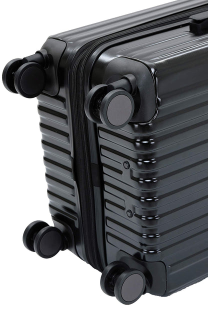 Münicase M816 TSA Lock Suitcase Luggage Set Hard Shell Suitcase Boardcase (Black, 3pc Set)
