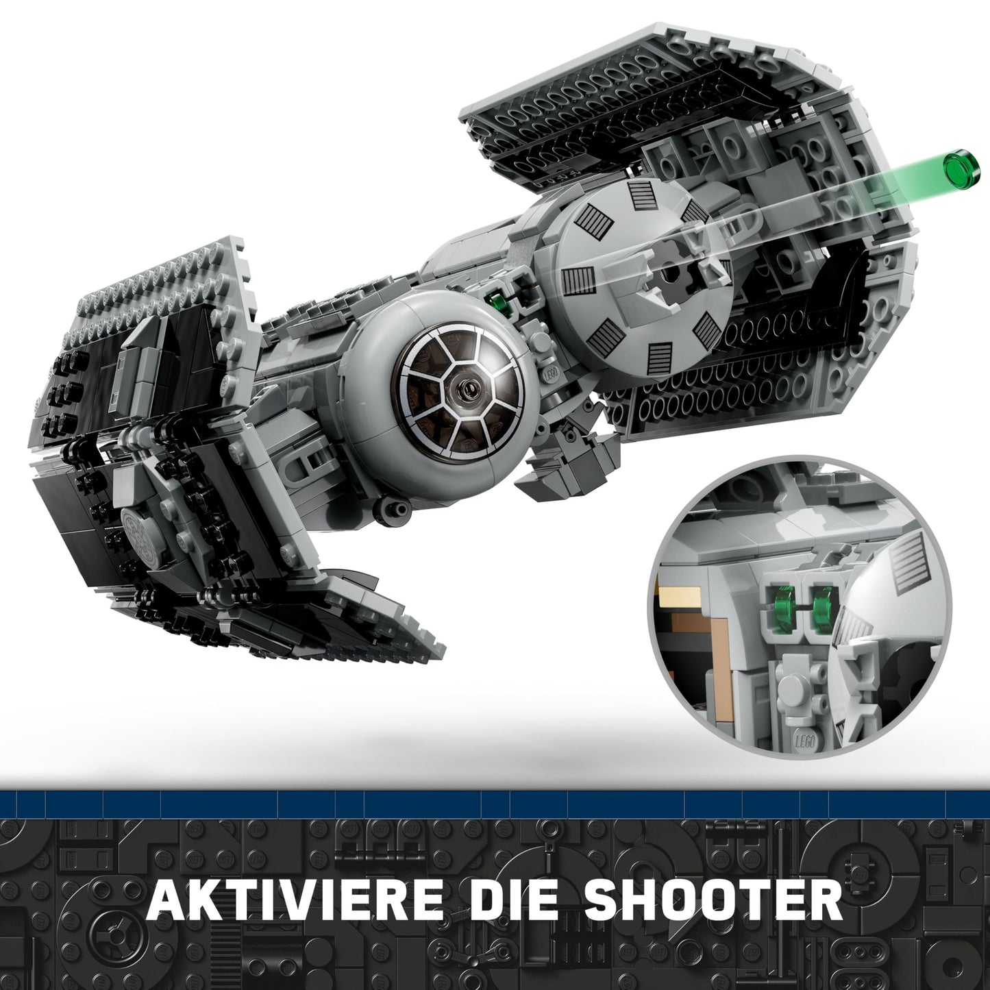 LEGO 75347 Star Wars TIE Bomber Toy with Darth Vader Minifigure with Lightsaber and Gonk Droid, Starfighter Model - Gift for Boys and Girls Ages 9+