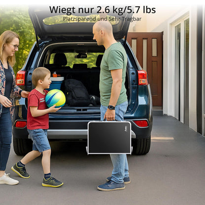 Offer camping table folding table 60x40cm aluminum frame with 3 adjustable heights 26/48/70cm picnic table with storage net portable multifunction table for camping beach balcony (black)