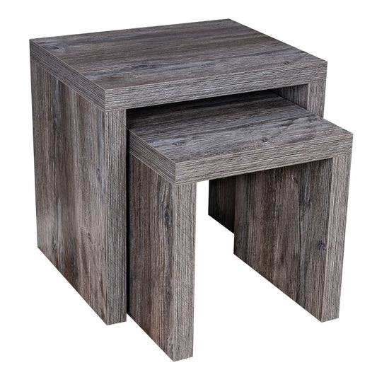levandeo coffee table set 2 wooden side tables 44x44x36cm reclaimed wood vintage shabby chic table decor side table coffee table shelf fixed glued no assembly