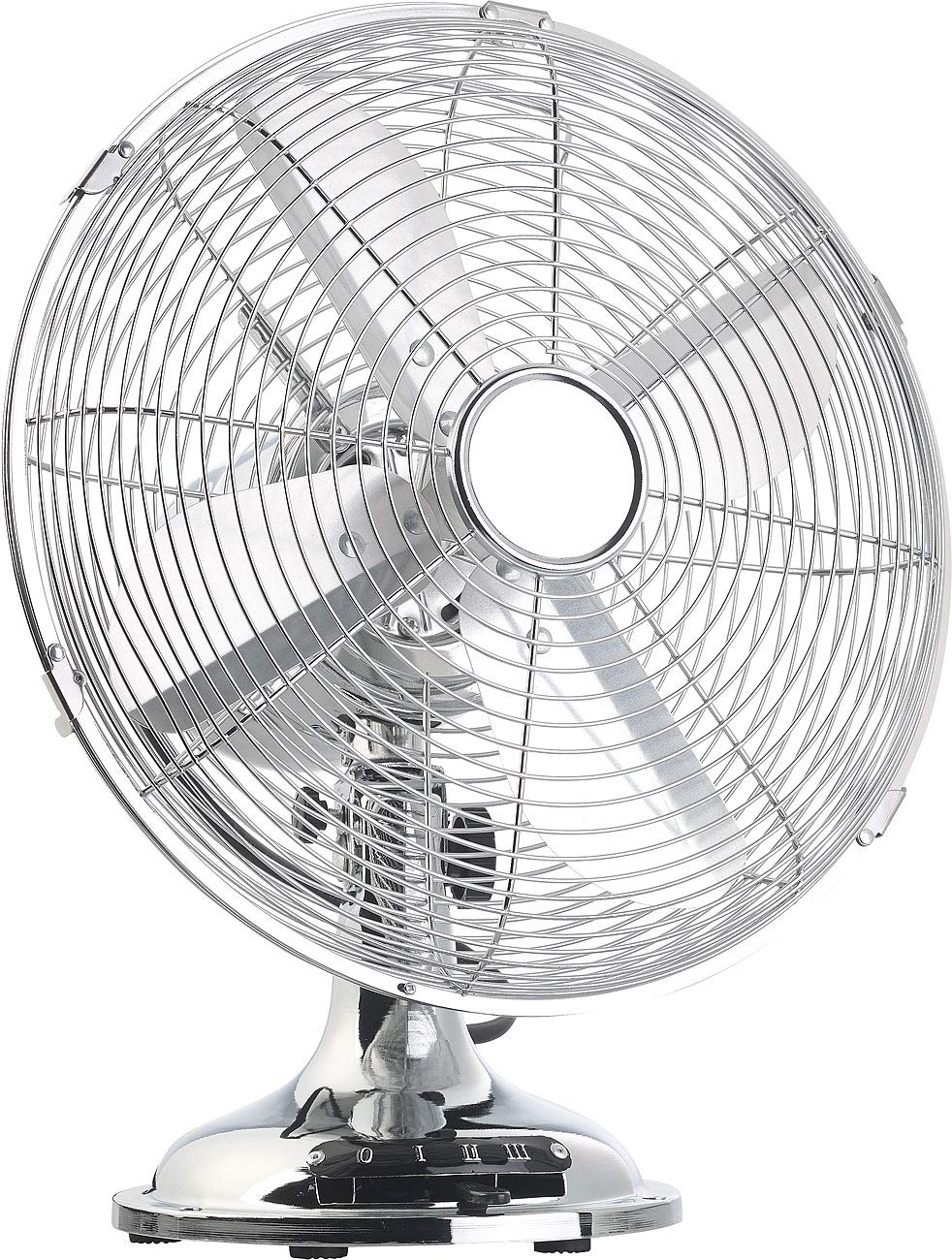 Sichler Housewares Office Fan: Full Metal Desk Fan in Retro Look, Oscillation, 35 W, Ø 30 cm (Antique Fan, Metal Desk Fan, Air Cooler)