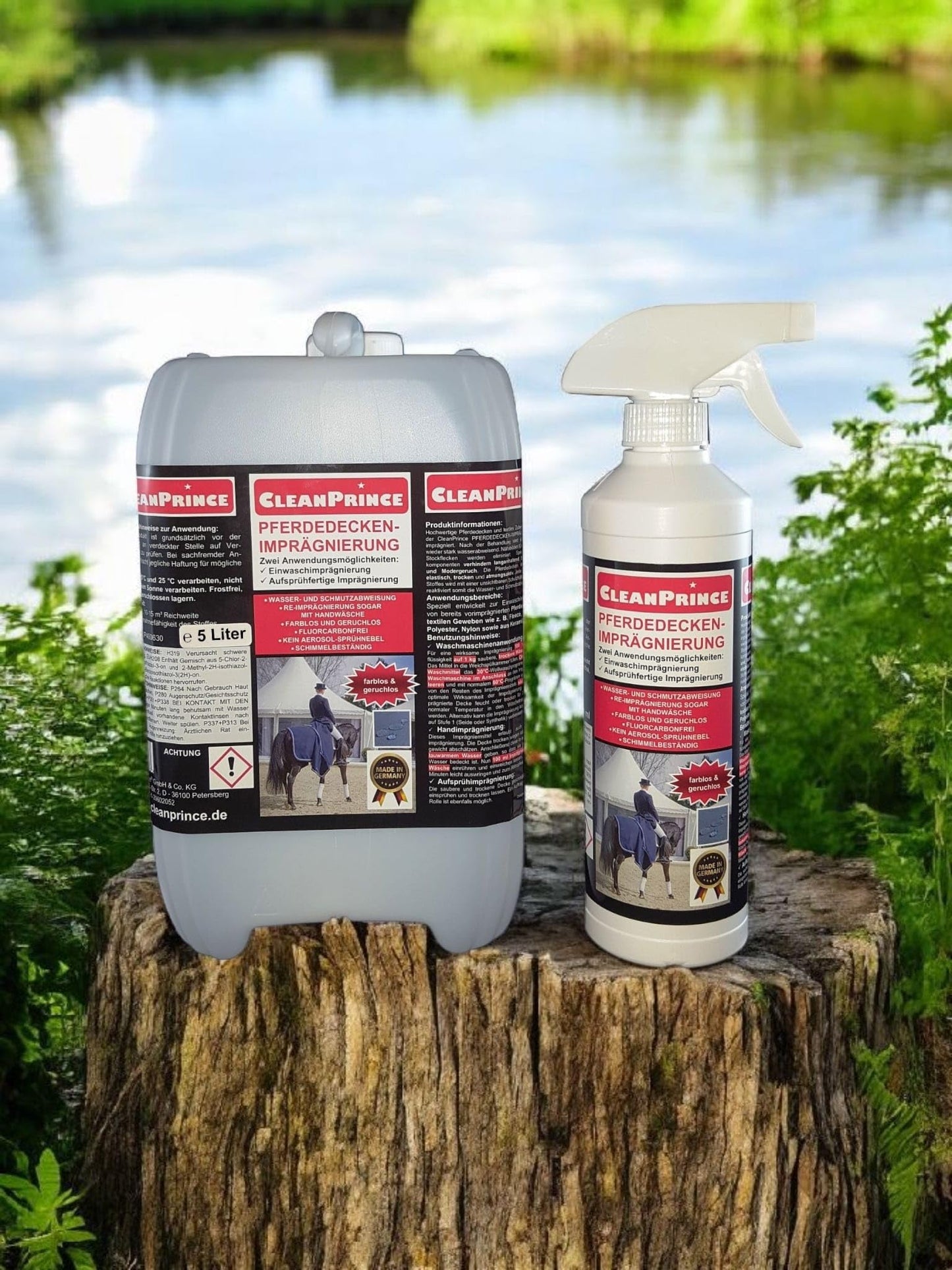 5.5 liters of CleanPrince horse blanket waterproofing | Horse blanket impregnation agent moisture protection for turnout blanket rain blanket fly blanket loin blanket outdoor breathable one-wash impregnation