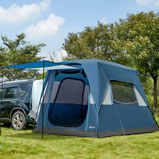 Portal Rear Tent 4-5 Person 2-in-1 Car Tent Camping 2000mm Waterproof Camping Tent with Tailgate for Camping, Outdoor, Hiking
