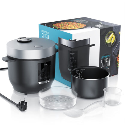 Arendo - Digital Multicooker 2 liters 350 watts Multicooker with steaming insert and measuring cup, rice cooker multicooker - 5 cooking programs - timer - non-stick coated - BPA-free