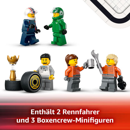 LEGO City F1 Transporter with RB20 & AMR24 F1 race cars - Toy car transporter for Red Bull & Aston Martin Formula 1 teams - Includes 5 minifigures - Gift for boys & girls 8+ years old 60445