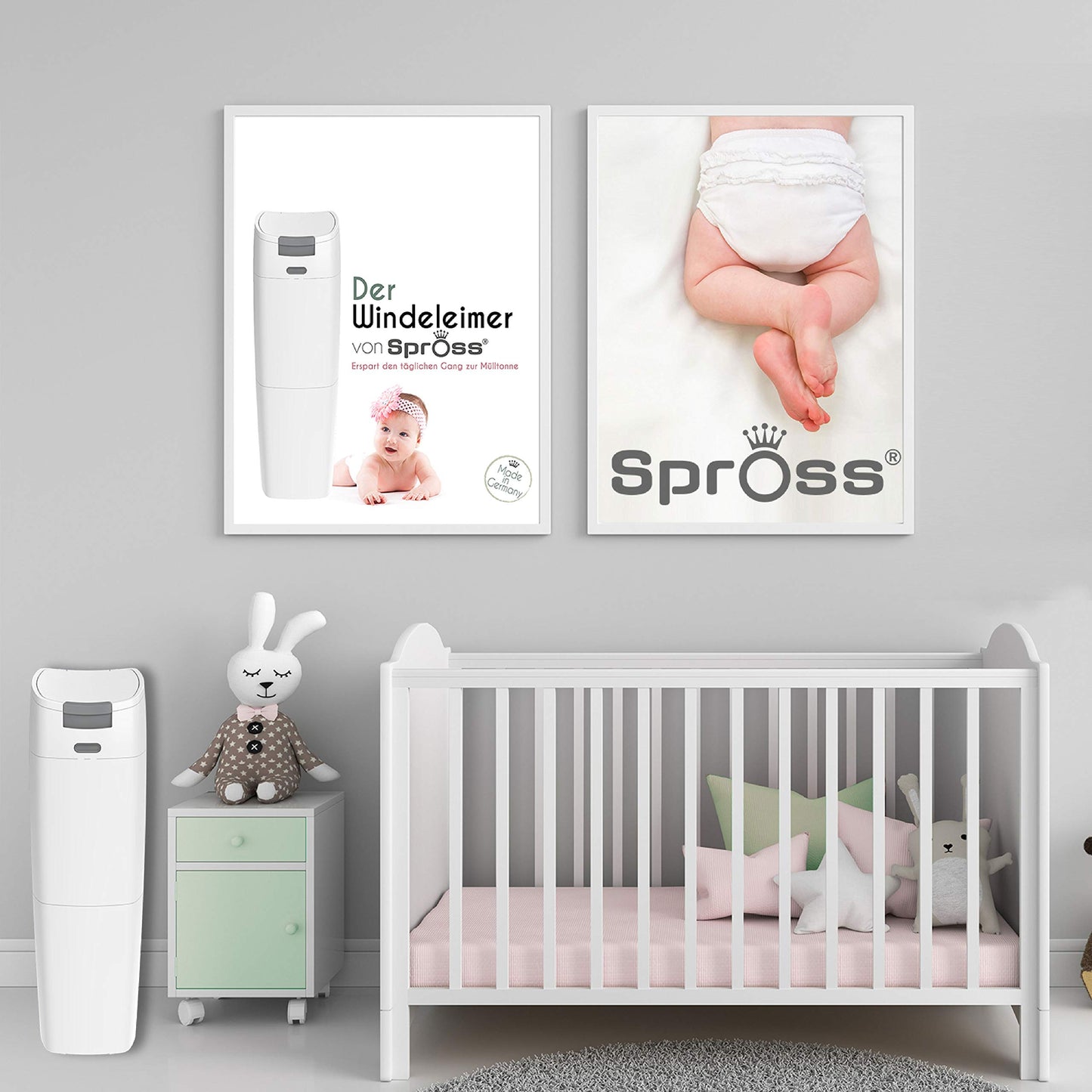 Spross Refill Cassettes for Spross Diaper Pail - 12 Pack - Helps prevent unpleasant odors
