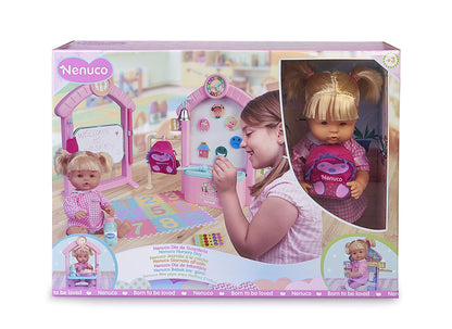 Nenuco Daycare Doll Set includes baby doll and nursery accessories for children ages 3 and up.