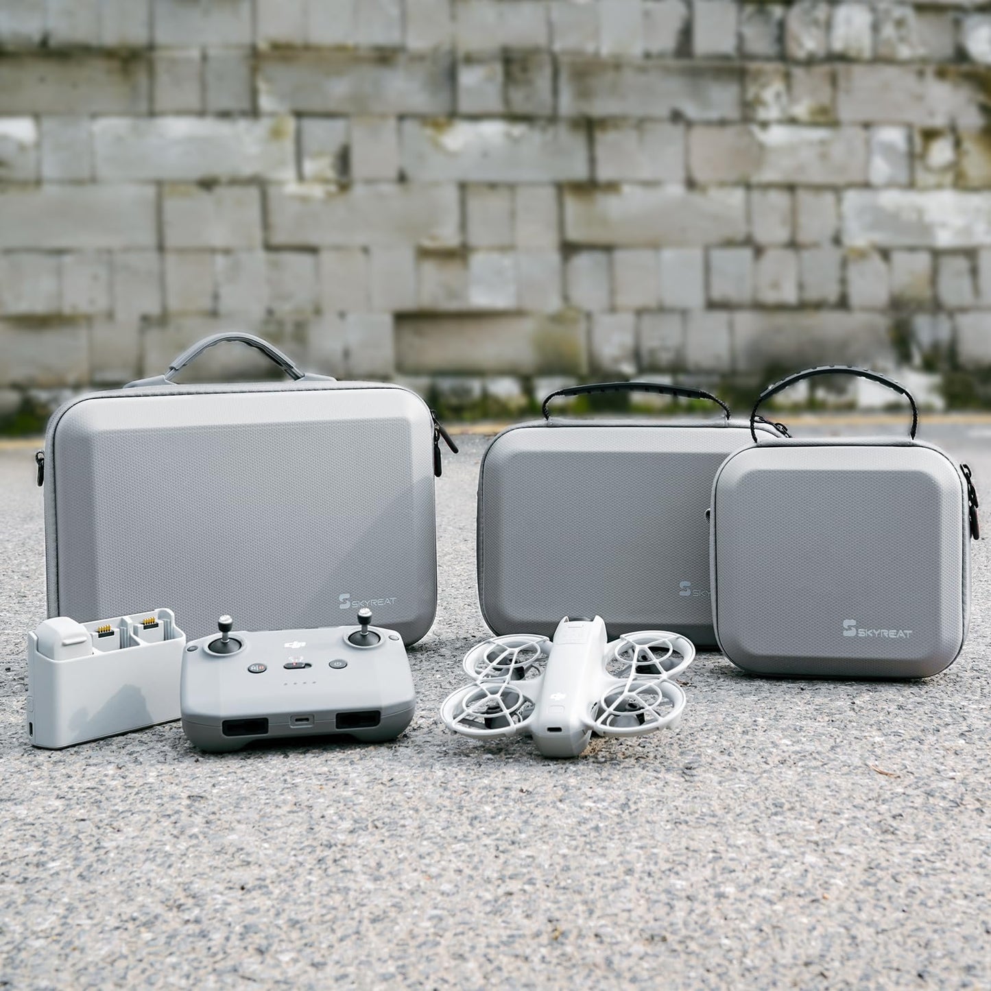SKYREAT Neo Bag, Portable Storage Bag, Portable PU Travel Bag for DJI Neo Fly More Combo Drone and RC-N3 Remote Control Accessories