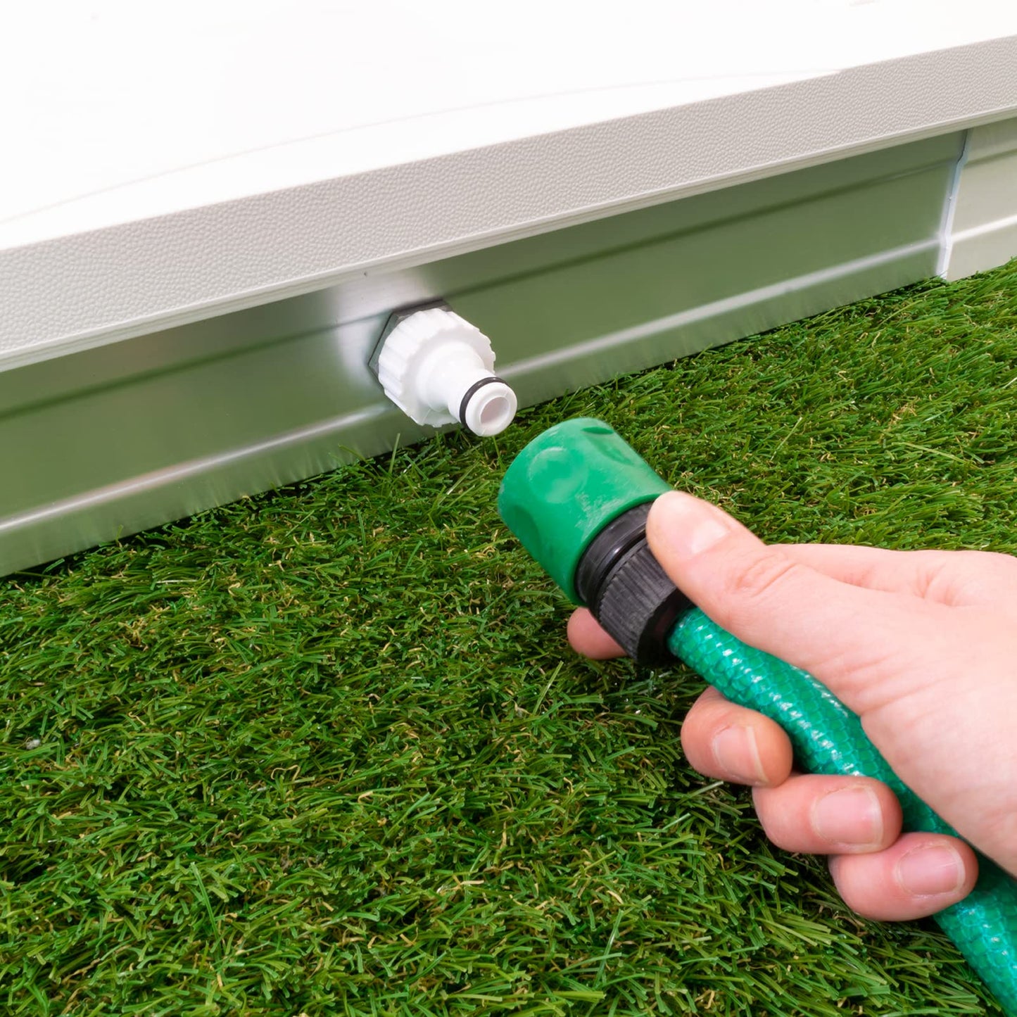 Mauk Step Action Ground Shower Pool Shower Garden Shower 60x55x10cm / Connection to garden hose