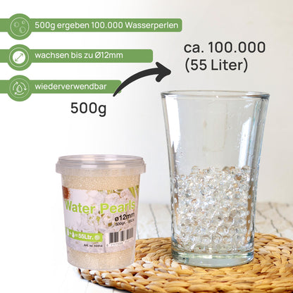 Comfoorder - Transparent water beads - Decorative water beads for plants in vase, approximately 100,000 hydro beads, clear gel balls