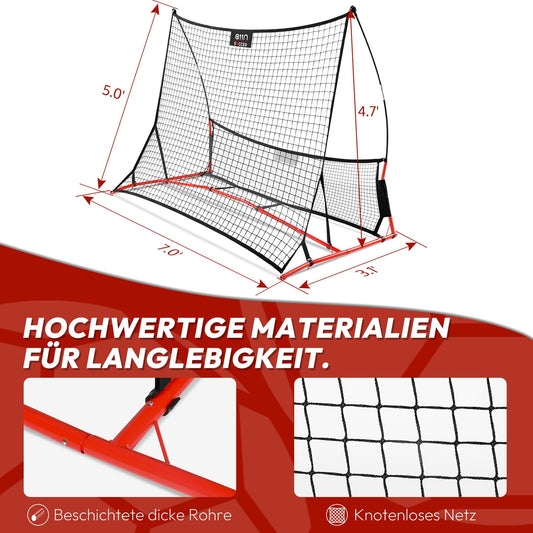 A11N 2-in-1 Football Training Tool - 2.1m x 1.5m portable football rebounder, double-sided for team or solo football training.