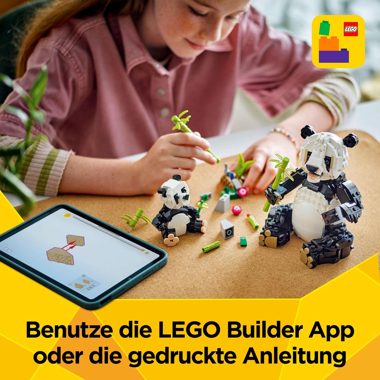 LEGO Creator 3in1 Wild Animals: Panda Family - animal figures transformable into penguins or killer whales - building toy - creative birthday gift for girls and boys aged 8 and up - 31165