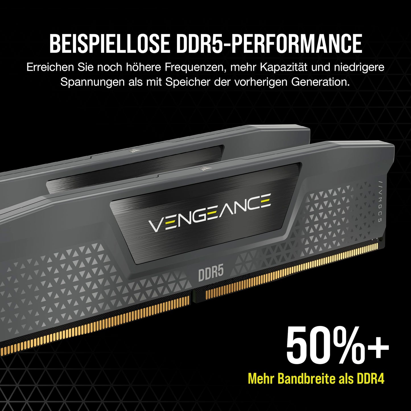 CORSAIR Vengeance DDR5 RAM 32GB (2x16GB) 6000MHz CL36-44-44-96 1.35V AMD Expo Intel XMP 3.0 Desktop Memory - Gray (CMK32GX5M2E6000Z36)
