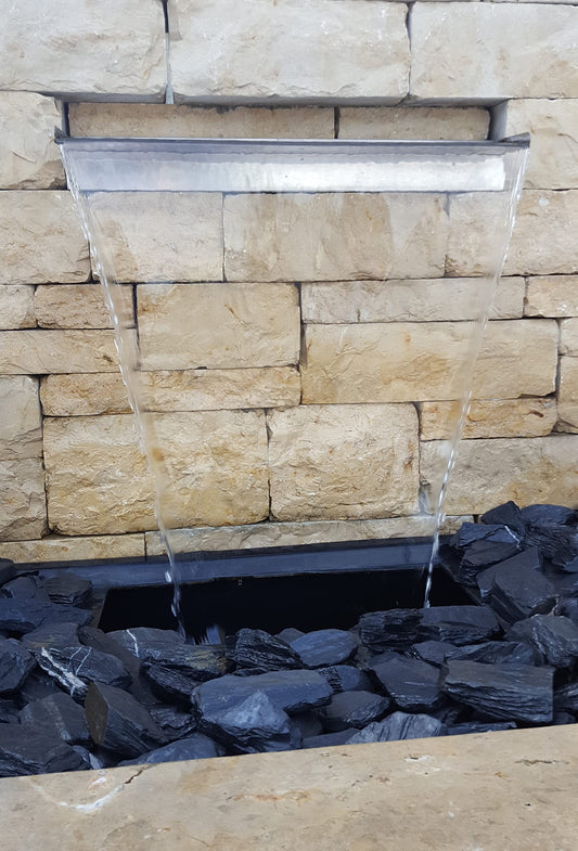Jürgen Bocker garden ambiance waterfall 45 cm made of brushed stainless steel incl. LED lighting
