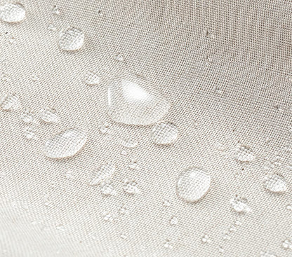 Premium shower curtain made of linen fabric textile 240x200cm. Waterproof and anti-mold for the bathroom. Beige color. 240x200cm.