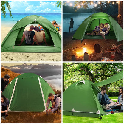RYACO Tent 2-3 Person Camping Tent, 2 Doors Waterproof & Windproof 3-4 Season Ultralight Tents for Adult Camping, Backpacking, and Outdoor Hiking Gear