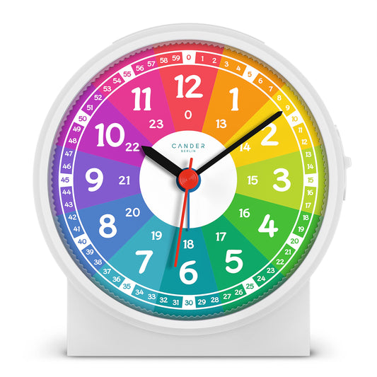 Cander Berlin MNU 1009 R Children's alarm clock Clock Children silent colorful noiseless light Snooze Table clock Lighting Kids room Boys Girls