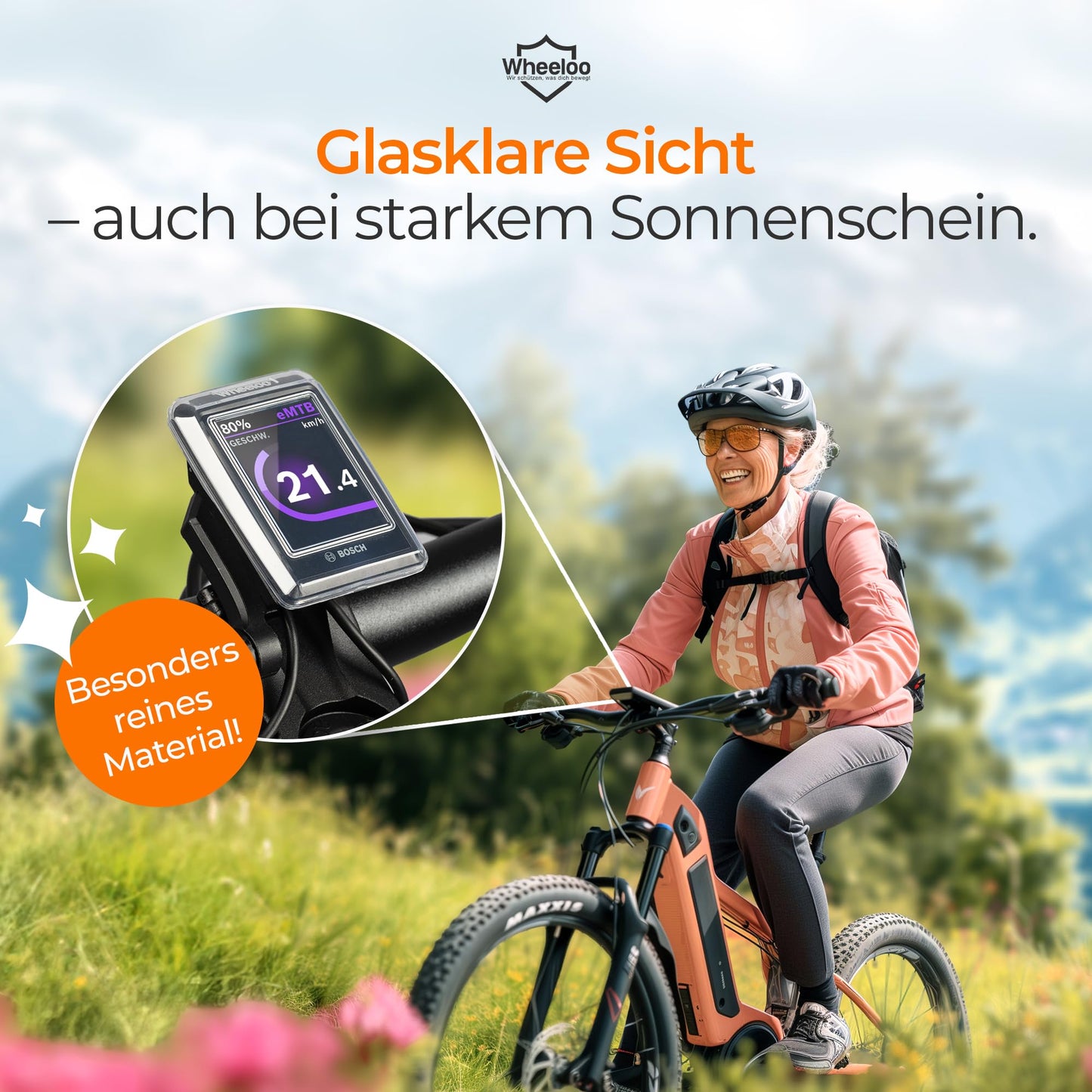 WHEELOO 2 pack clear protective covers for Bosch LED Remote & Kiox 300 E-bike display. Water resistant cover for E-bike display, keeps it safe from rain.	E-bike accessory for protection while cycling in bad weather.