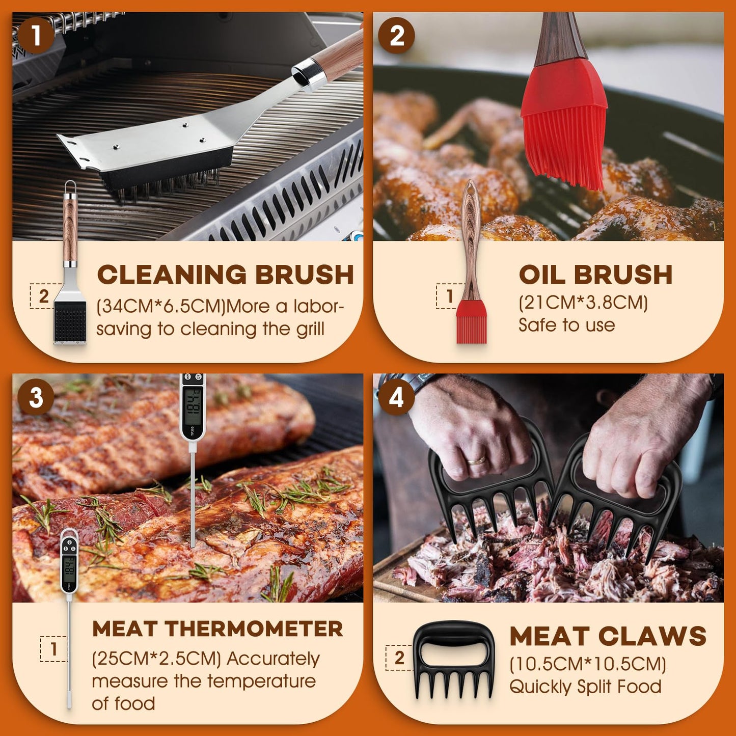 DRAGON RIOT Stainless Steel BBQ Tool Set, 29 Pieces BBQ Set for Men Gift, Premium Grill Accessories Set with Spatula in Aluminum Case, BBQ Tool Set High Quality for Outdoor BBQ.