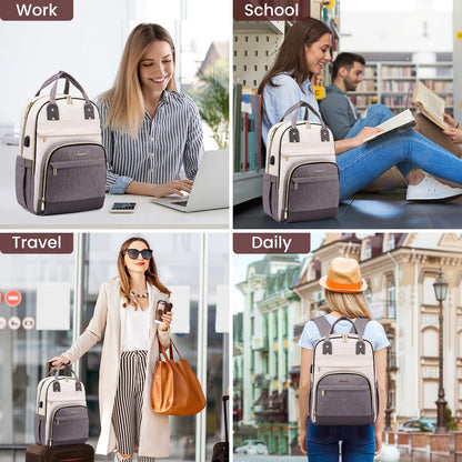 LOVEVOOK backpack for women, laptop backpack, 17 inch school backpack for girls, waterproof travel backpack for teenagers, anti-theft school bag for boys. Perfect for school, work, and travel. Lightweight and durable.
