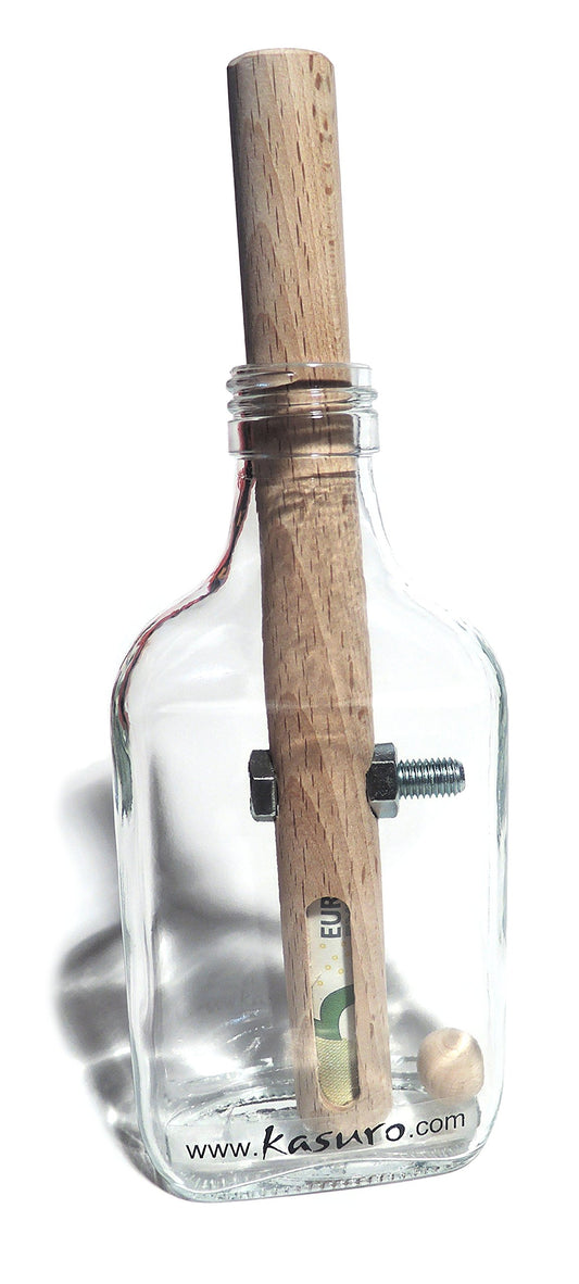 kasuro bottle safe 3-piece set: screw, loop, knot | money gift packaging | Your money gift for wedding, confirmation, communion, coming of age, birthday ...