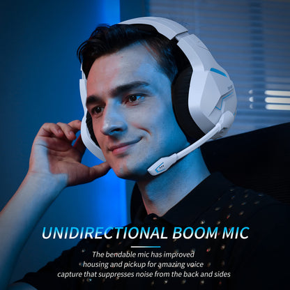 BINNUNE Gaming Headset, Wireless headset for PS4 PS5 PC Playstation 4 5, Gaming headphones with microphone Bluetooth USB Gaming Headset Wireless with 120 hours of battery life.