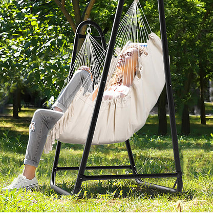 Hanging chair with stand. Maximum load 160KG. Sturdy hanging swing with stand for indoor and outdoor use. Stable, hanging chair with stand for outdoor use.