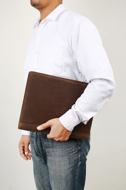 YLYYHH Writing Pad A4 leather, Leather folder A4 for men, Document folder A4 leather for women, Business conference folder folder for resume/interview/meeting.