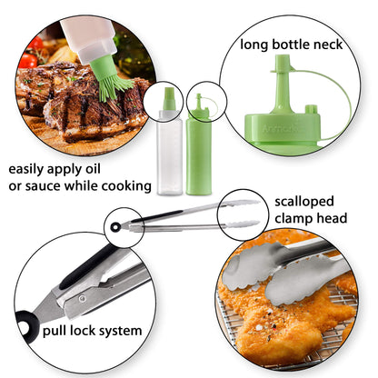 Stainless steel metal spatula set - grill scraper flat spatula pancake flipper hamburger turner - metal utensil perfect for BBQ grill flat top cast iron griddle - accessories