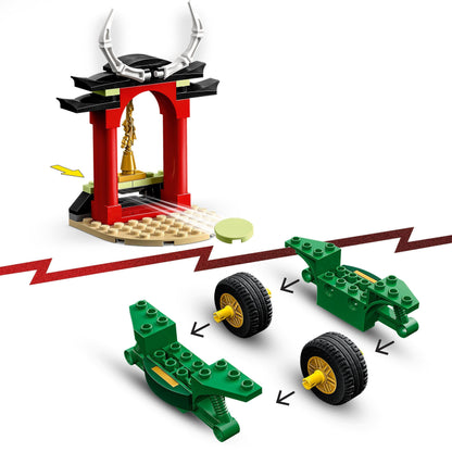 LEGO NINJAGO Arin's Battle Mech, Ninja toy & NINJAGO Lloyd's Ninja Motorcycle, beginner toy with 2 minifigures: Lloyd and Skeleton Guard, educational toy for kids ages 4+ 71788