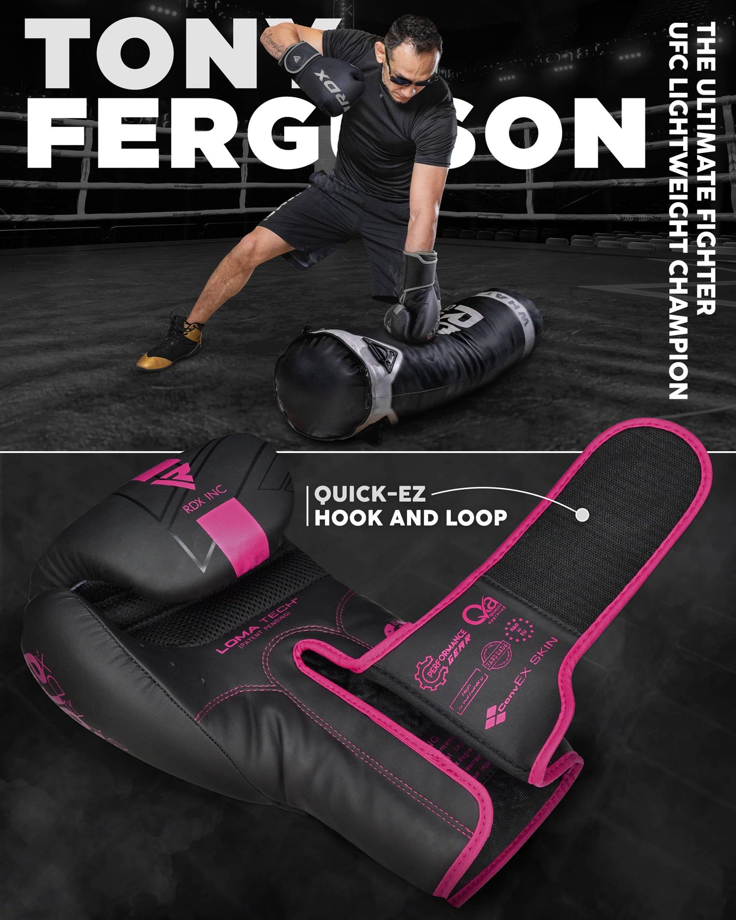 RDX boxing gloves, Muay Thai kickboxing sparring, Maya Hide leather Kara boxing gloves for men and women, punching bag gloves, kickboxing gloves for MMA combat sports training adults 8, 10, 12, 14, 16, 18oz.