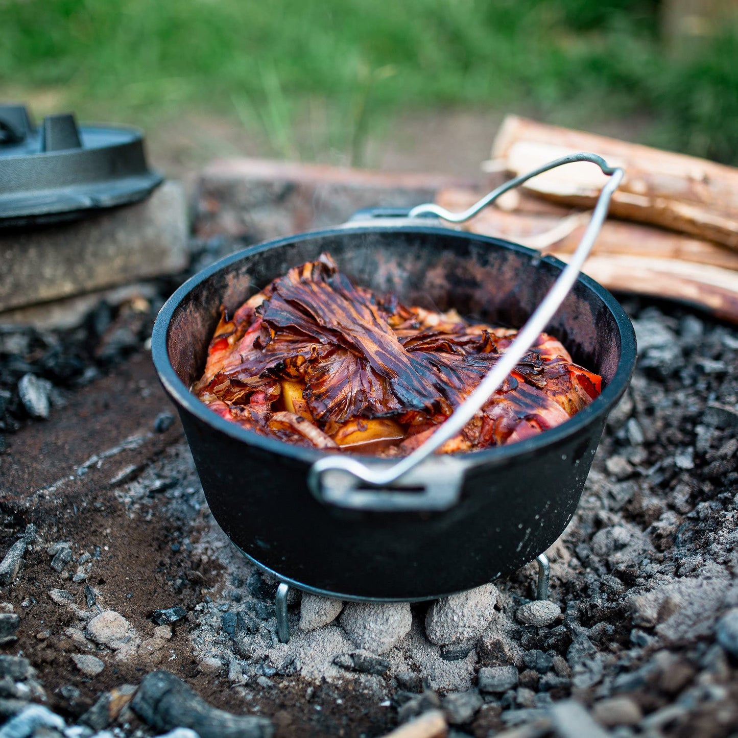BBQ-Toro Dutch Oven Premium Series | 7.3 liters (DO6P), pot with feet | pre-seasoned | Various sizes | Cast iron cooking pot | Roaster with lid lifter