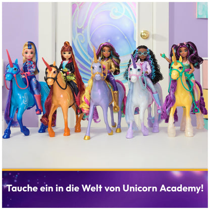Unicorn Academy Dress Up Doll Valentina - the original doll from the popular Netflix series, 24 cm tall and comes with 5 accessories for imaginative role-play, for children aged 4 and up.