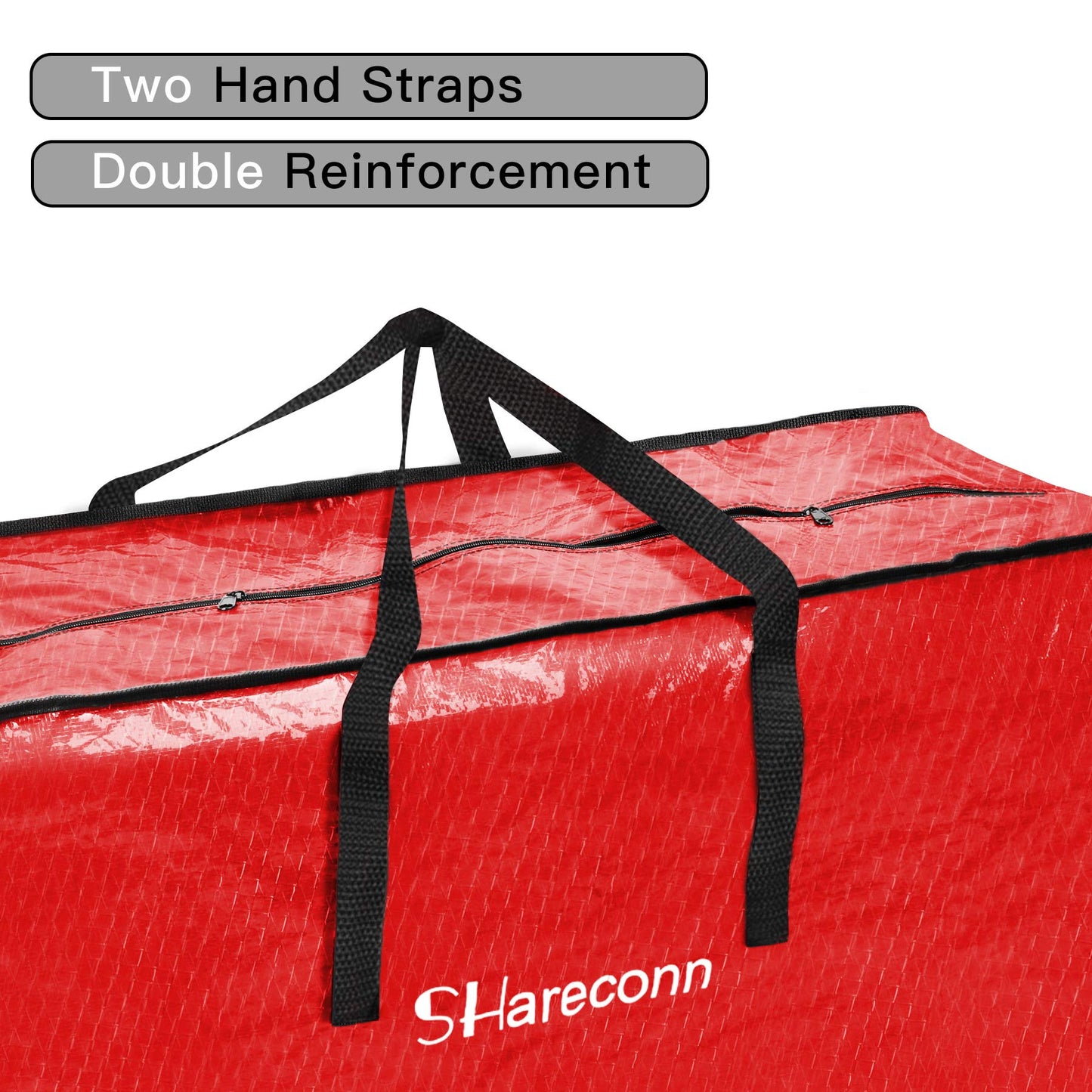 Shareconn Christmas Tree Storage Bag, Waterproof and Tear-Resistant Breathable Storage Bag Christmas Tree Transport Cover Trees Pine Tree Storage Bag - Red