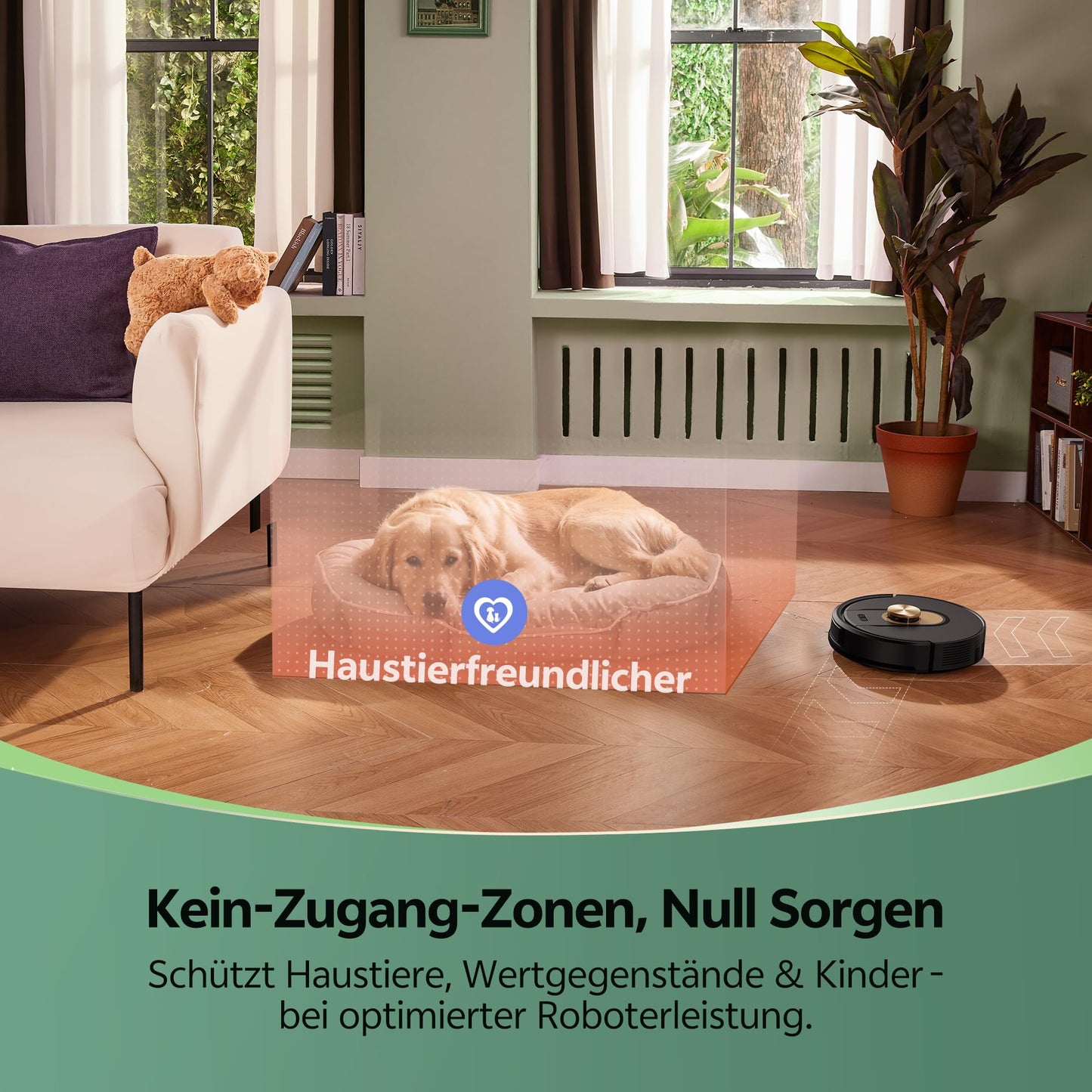 Vexilar W9 Vacuum Robot with mopping function, 5000Pa suction robot with LiDAR navigation, 3-in-1 vacuum and mop robot, 150 min max, 15 no-go zones, app control, ideal for pet hair and carpet.