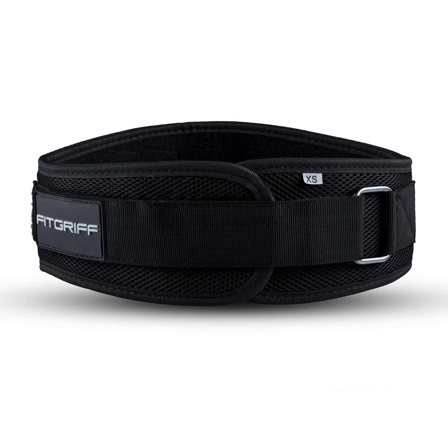 FITGRIFF® Weight Lifting Belt V1 - Fitness belt for bodybuilding, strength training, weightlifting - Training belt for women and men (Black, 81cm - 88cm waist size (Medium))