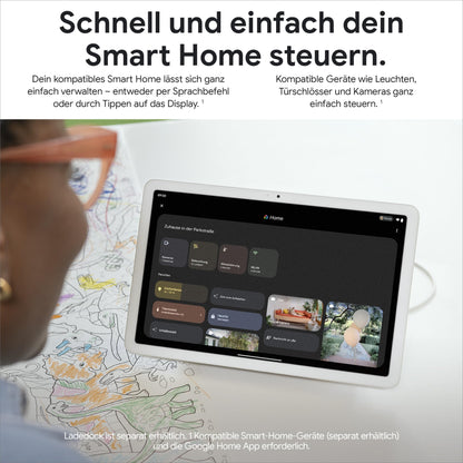 Google Pixel Tablet - Android tablet with 11" display and long-lasting battery life - 8GB RAM - 256GB storage - Porcelain