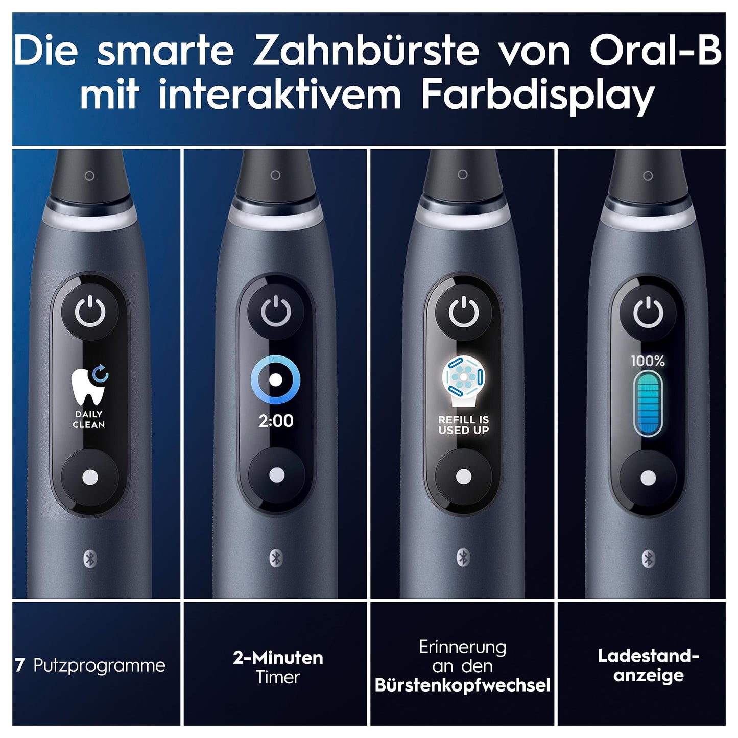 Oral-B iO Series 9 Electric Toothbrush, with 7 cleaning modes, tooth care, charging travel case & beauty pouch, Special Edition in black onyx.