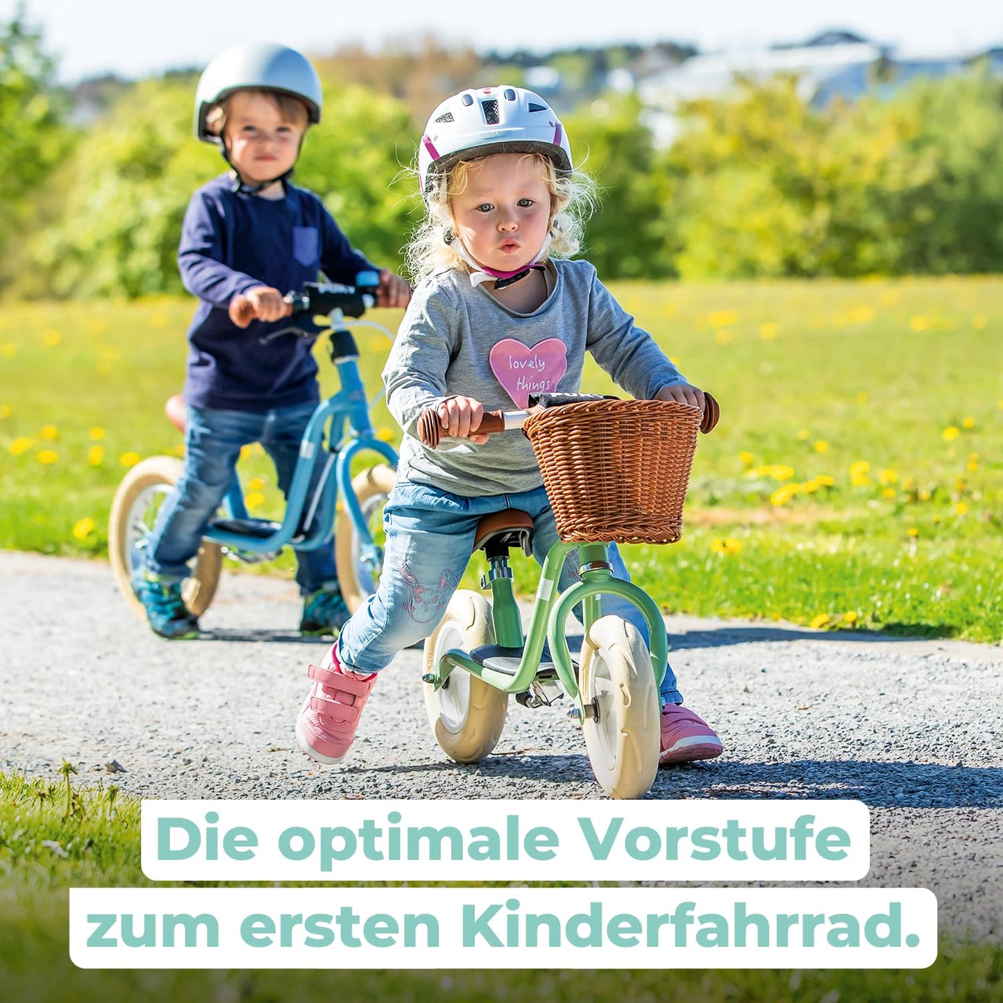PUKY LR M Aqua Green | Balance bike for ages 2 and up | Kids' toy for ages 2 and up | Scooter with footboard | Training bike with safety handlebars | Adjustable handlebar & seat height