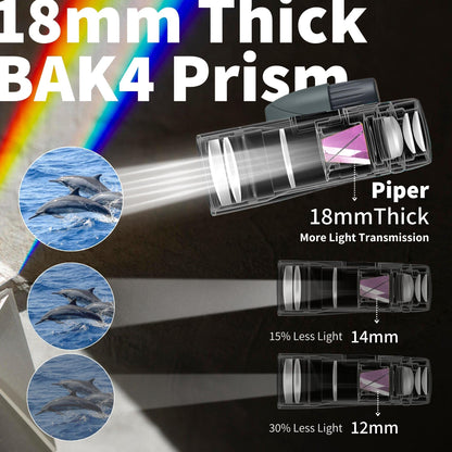 Gosky Monocular Telescope, Piper 12x55 High Definition Monocular for adults with BAK4 prism and FMC lens, lightweight, compact with smartphone adapter, suitable for bird watching.