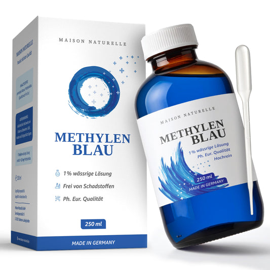 Methylene blue (250ml) high-dose drops | Solution with 99.9% purity | High-dose Methylene Blue | Methylene Blue 1% Solution