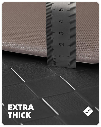 Color G kitchen runner 44 x 120 cm, anti-fatigue kitchen carpet washable non-slip, leather carpet kitchen oil resistant, waterproof for kitchen, dining room, living room, office (black)