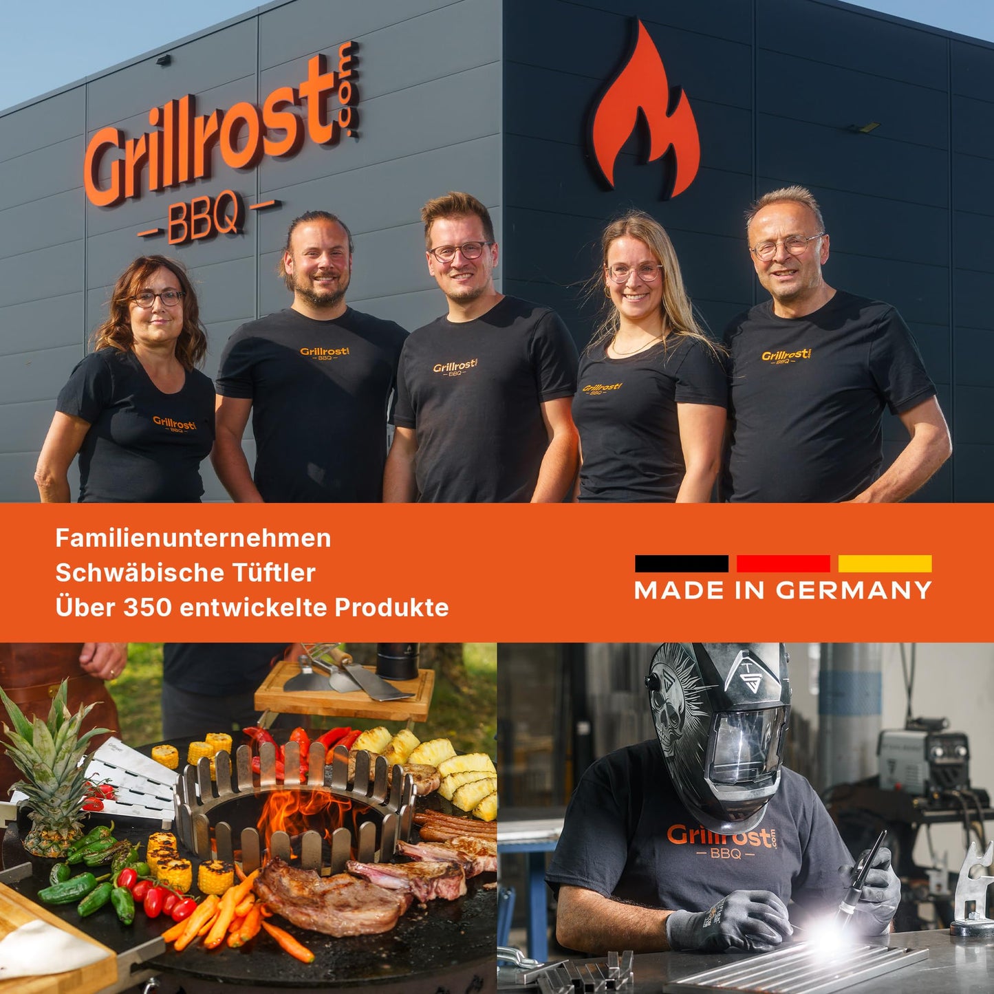 Grillrost.com The Original Stainless Steel Ember Mover Ash Scraper - For Fireplace, Fire Pit, and Tile Stove