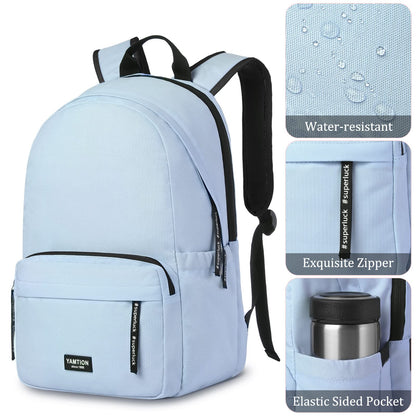 YAMTION School Backpack for Girls Boys Teenagers, Backpack Women Daypack Men with 15.6 Inch Laptop Compartment, Backpack College Backpack School Backpack University for Students