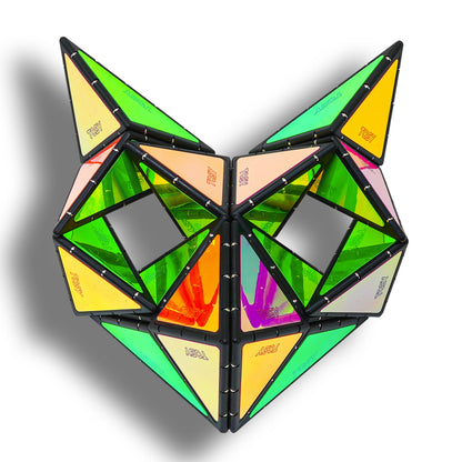 TOSY Magnet Pyramid Glow - 1 cube transforms into 1 billion shapes, 243 magnets, glowing design, spinner accessory, fidget/puzzle toy, Easter/Valentine's/Birthday gift