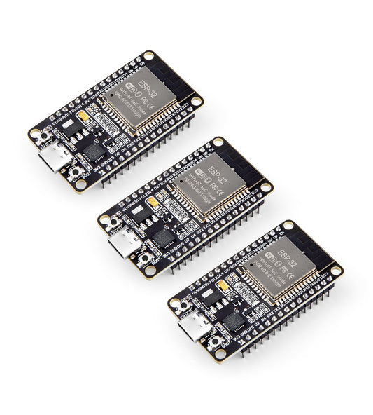 ELEGOO ESP32 Development Board USB-C, 2.4GHz Dual Mode WiFi+Bluetooth Dual Core Microcontroller for Arduino IDE, Supports AP/STA/AP+STA, CP2102 Chip, 3 Pieces