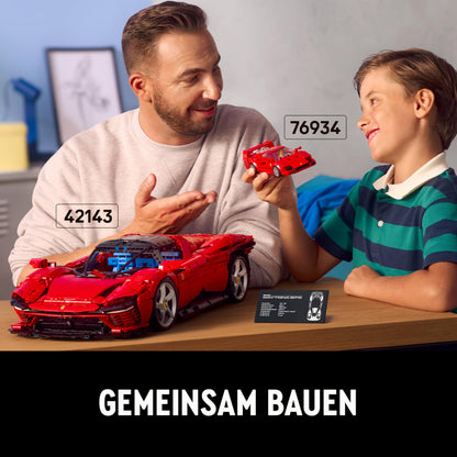 LEGO Speed Champions Ferrari F40 Supercar, set with buildable toy car and driver minifigure, collectible building kit for kids, great gift for boys and girls 76934.