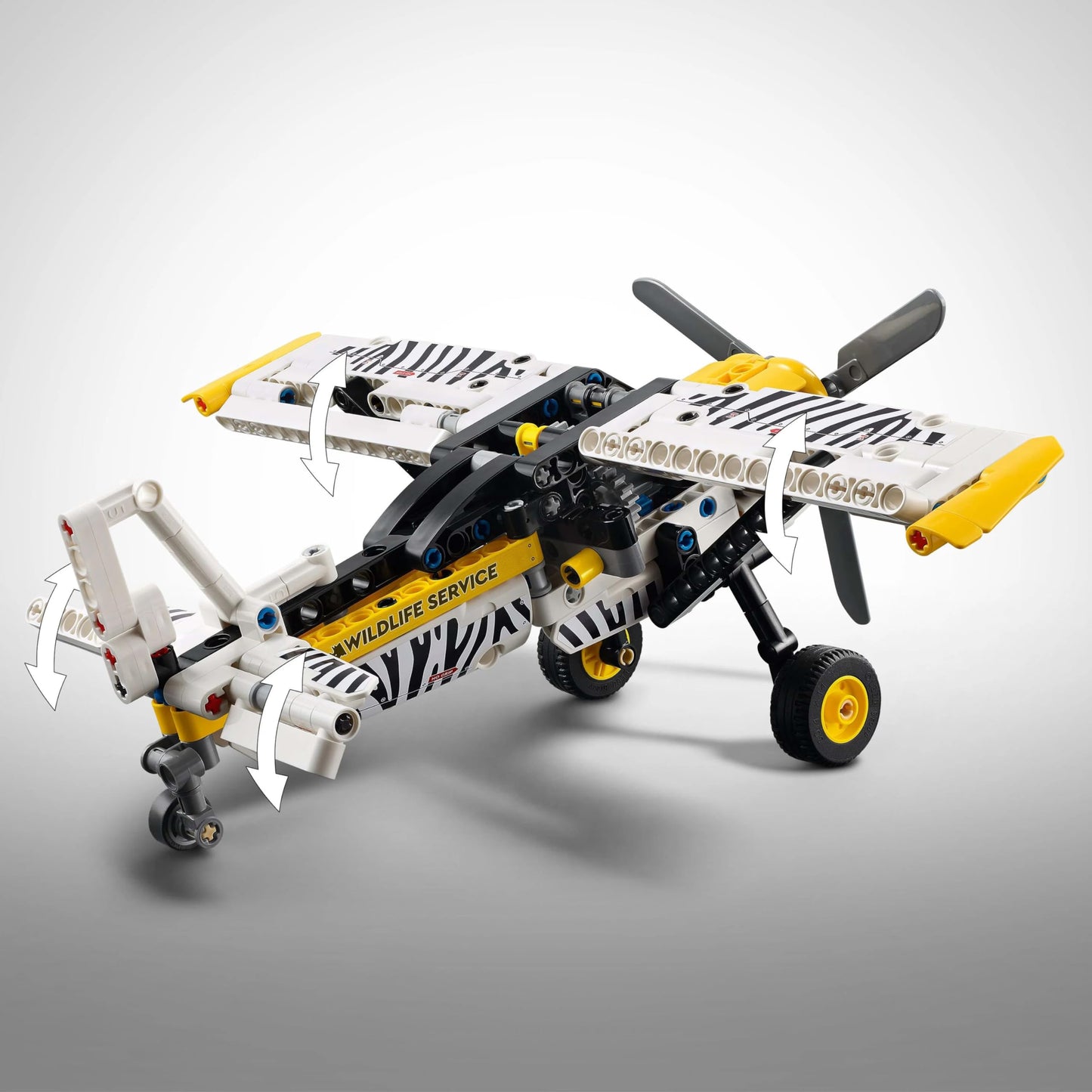 LEGO Technic Propeller Plane, Buildable Plane Toy for Kids, Gift for Boys and Girls aged 8+, Model aircraft with spinning propeller and 4-cylinder piston engine 42198